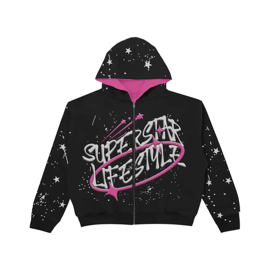 SatinStar™️ Pink Hoodie - Superstar Lifestyle 