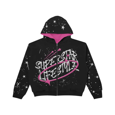 SatinStar™️ Pink Hoodie - Superstar Lifestyle 