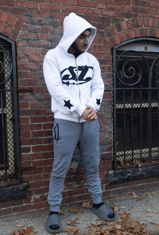 gr8ness white zipup - Superstar Lifestyle 